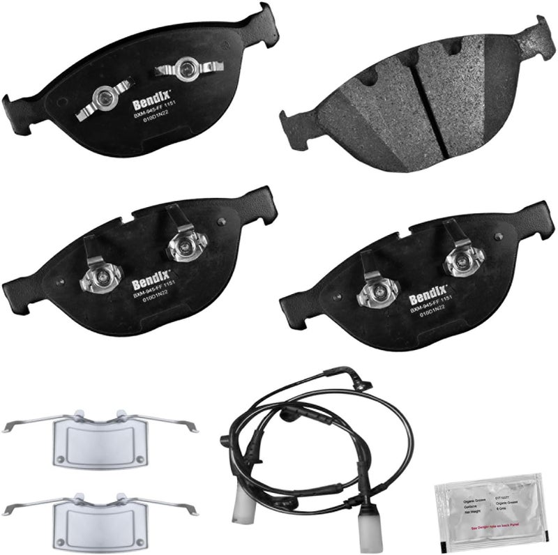 Bendix Priority1 CFM1151 Semi-Metallic Front Brake Pads for BMW Alpina B7 2008-2007, M5 2009-2006, M6 2009-2006, Rolls-Royce Phantom 2012-2004 - Image 1